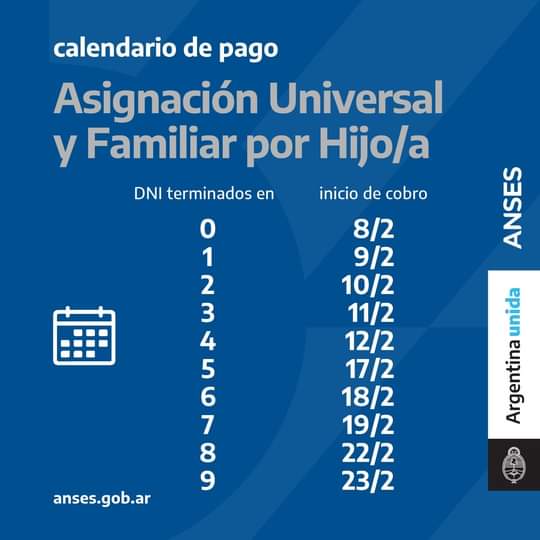 Anses Calendario De Pagos Asignaci N Universal Y Las Diferentes