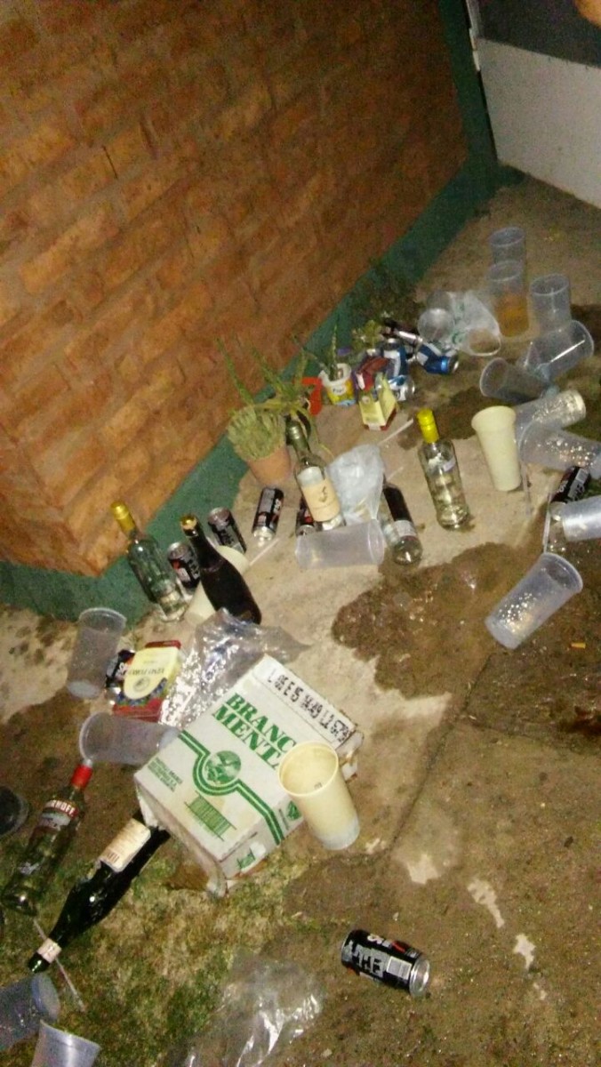 Megaoperativo policial desbarató una “previa” . Había menores y mucho alcohol