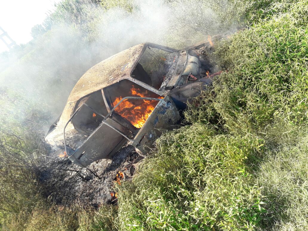 Ardió un vehículo en el Circuito