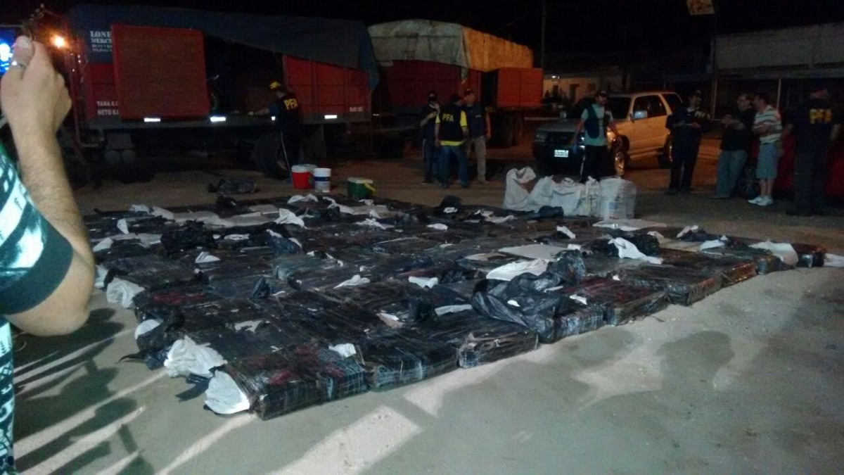 Policía Federal Argentina secuestró una gran cantidad de marihuana en S. M. Laspiur