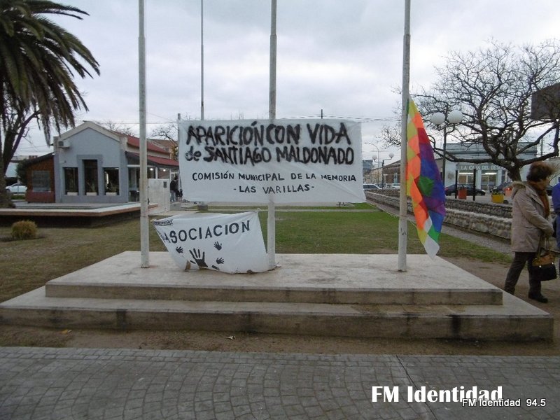 En Las Varillas también pidieron por la aparición con vida de Santiago Maldonado