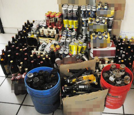 Decomiso de bebidas en Operativo Primavera Sin Alcohol