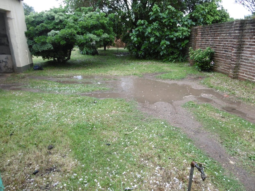 Fuerte granizada en un sector de Las Varillas