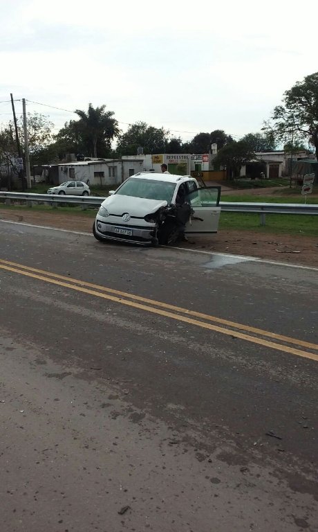 Otro choque en la Ruta 13. Tampoco habría  lesiones graves