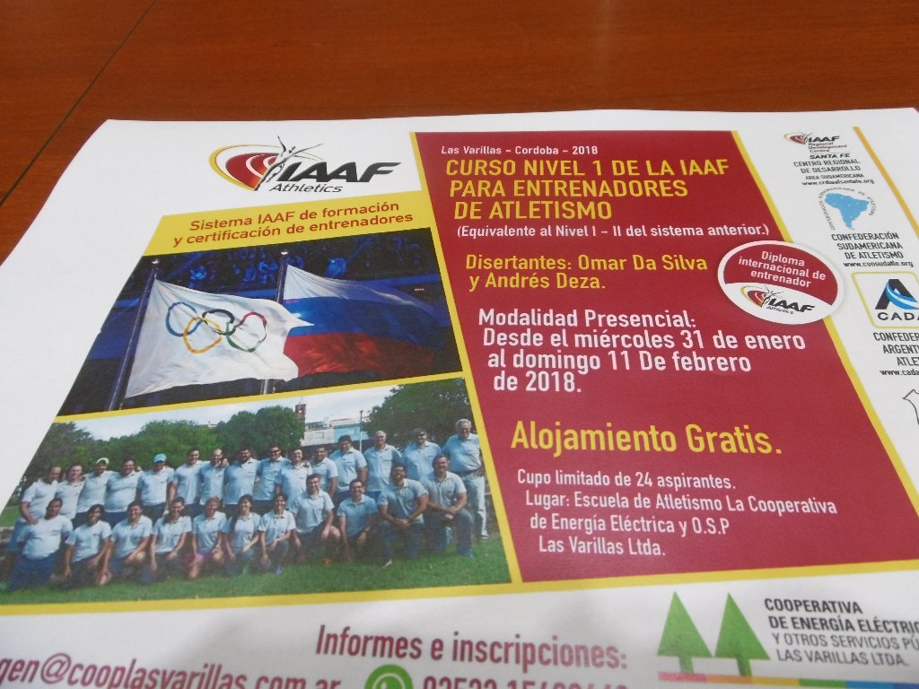 Importante curso para entrenadores de nivel nacional se dictará en Las Varillas