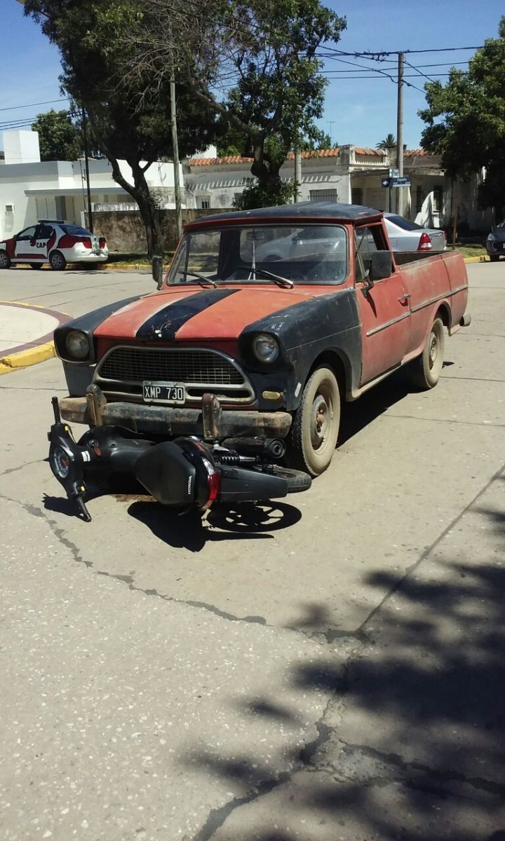 Choque en la zona céntrica. Un  herido