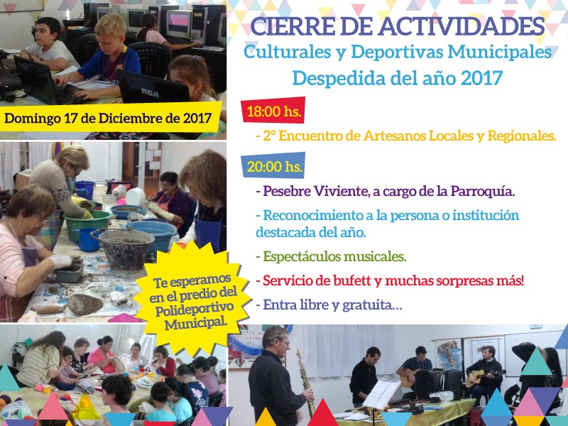 Alicia: cierre de actividades culturales y deportivas