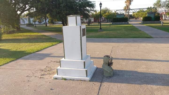 Alicia, monumento a Belgrano: no fue vandalismo sino una travesura