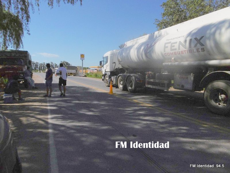 Protesta de transportistas de cereales