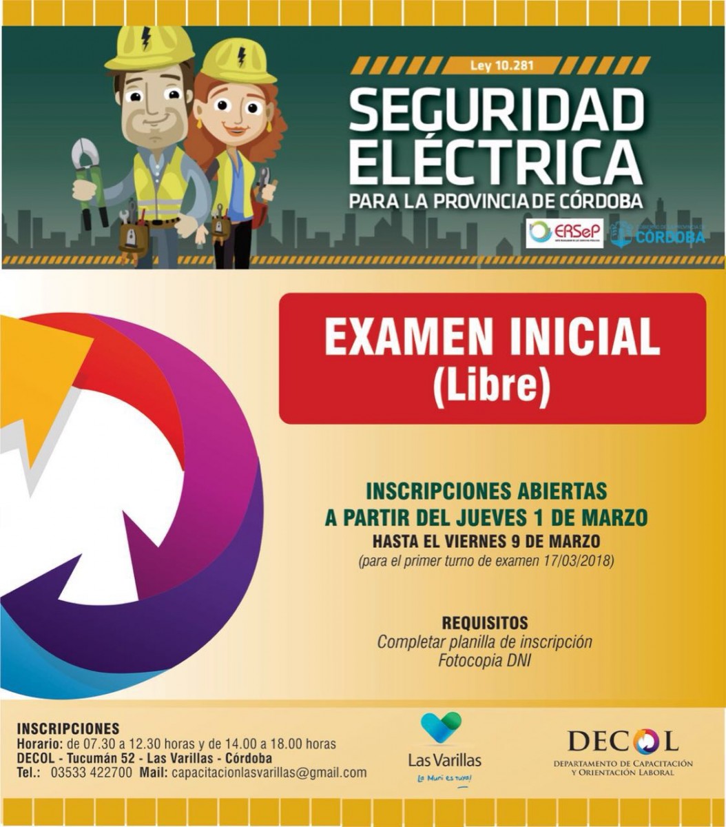 Exámenes sobre Seguridad Eléctrica en el DeCOL