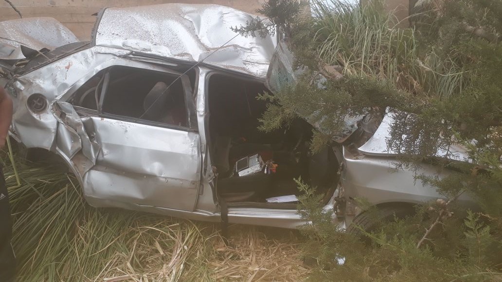 Se accidentó un vehículo cerca de Sacanta: cuatro heridos. Uno con severas lesiones