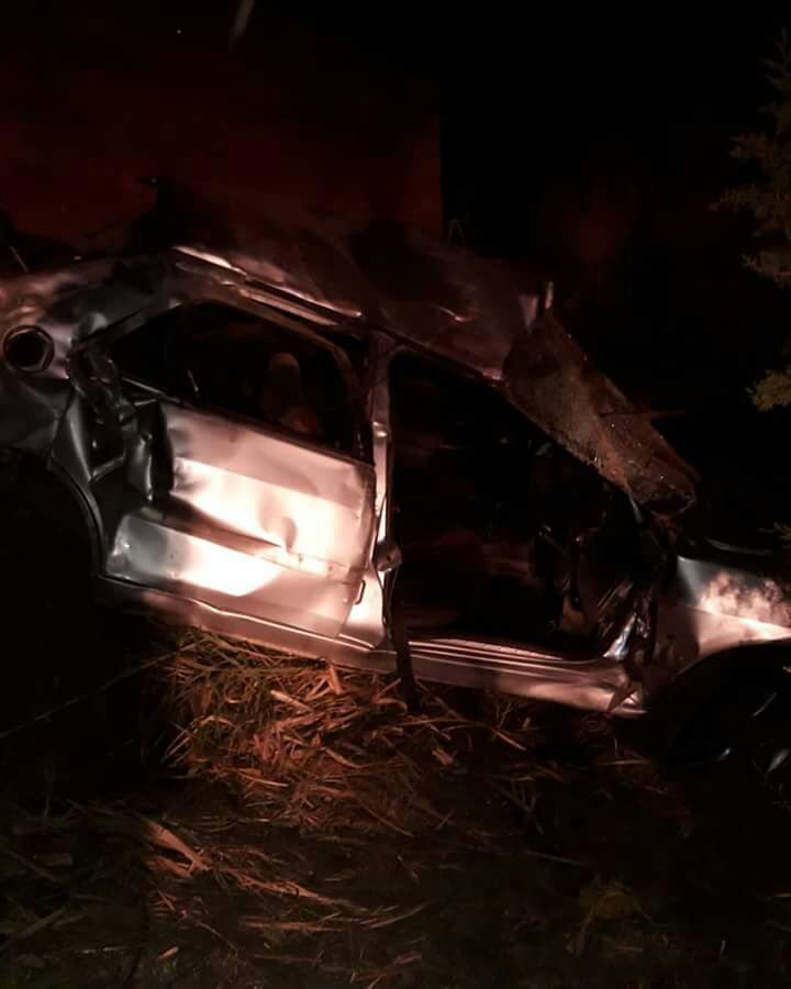 Se accidentó un vehículo cerca de Sacanta: cuatro heridos. Uno con severas lesiones