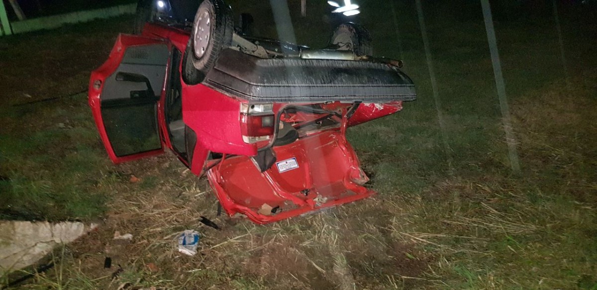 Accidente en el acceso a Las Varillas sobre Ruta 158