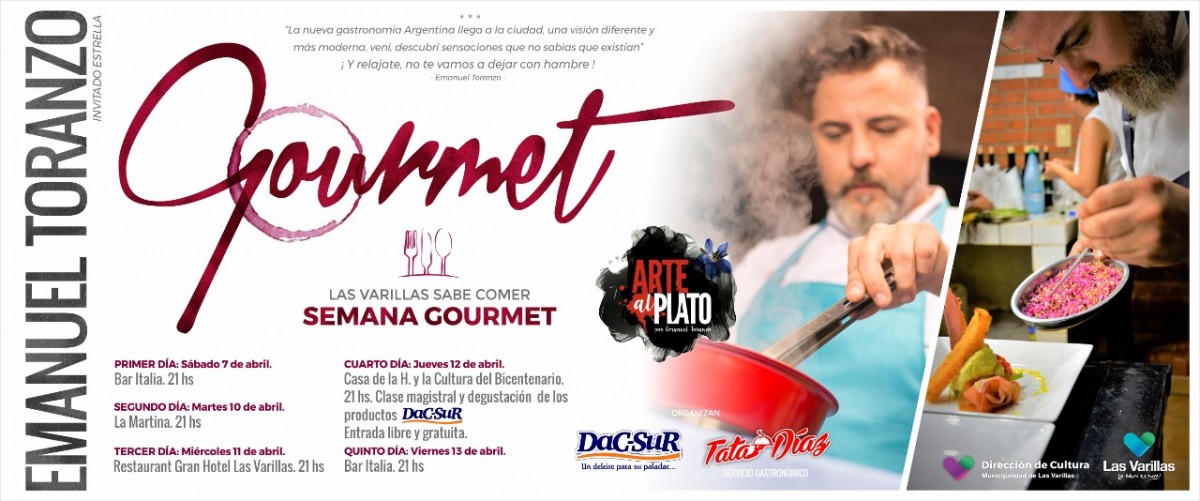 Este sábado comenzará la Semana Gourmet en Las Varillas