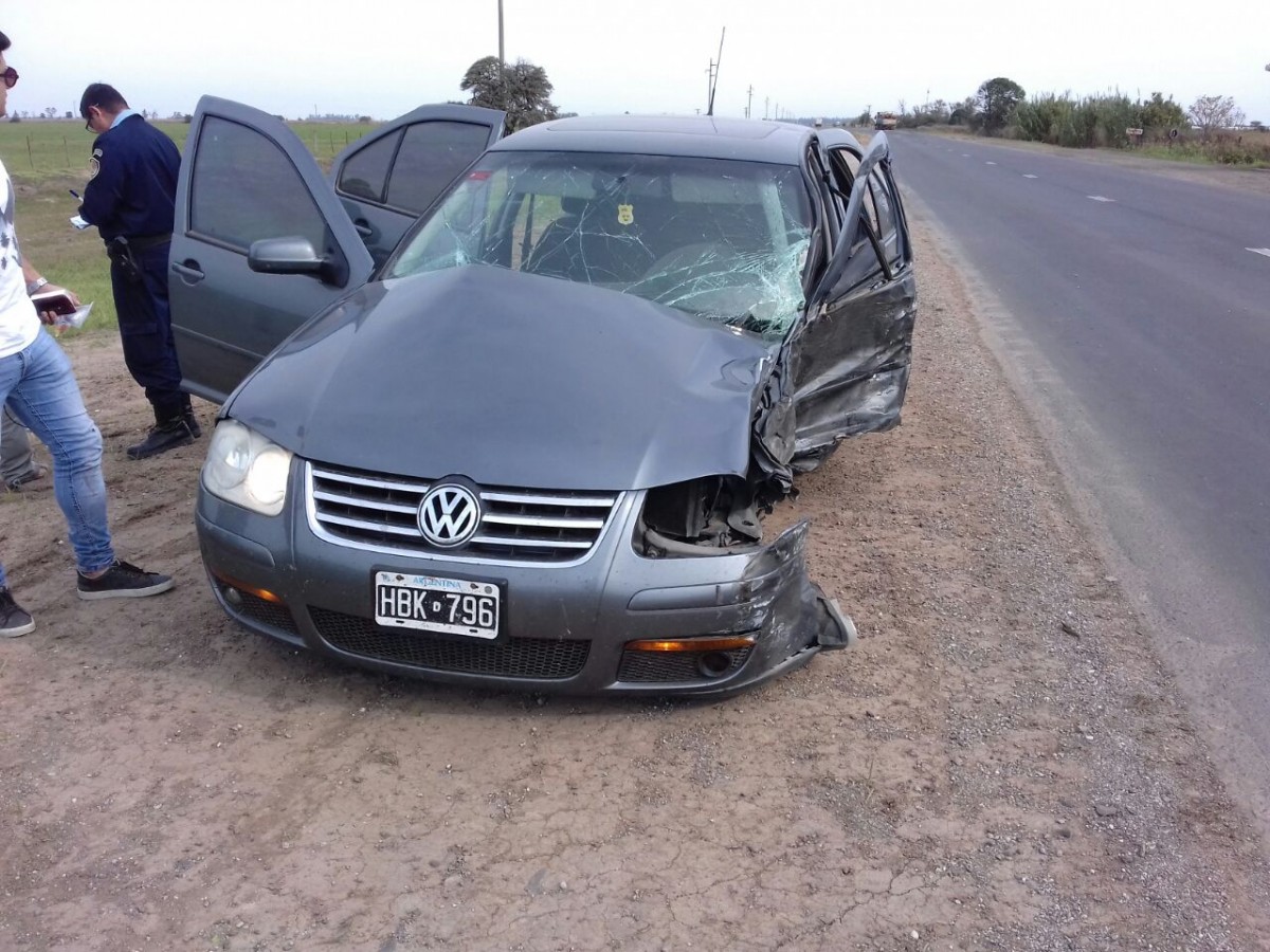 Accidente sobre Ruta 158 cerca de Trinchera. Un herido fuera de peligro