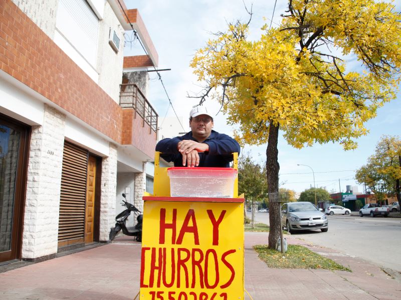 El churrero que le gritó “Viva Macri” a manifestantes contra el presidente