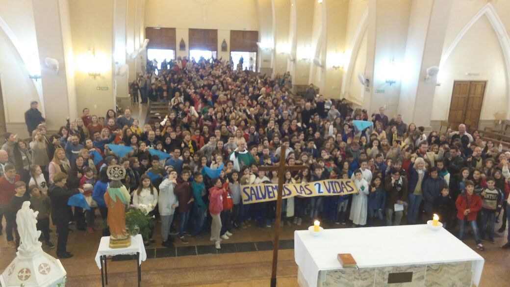 Rotundo NO al aborto legal en la Parroquia de Las Varillas