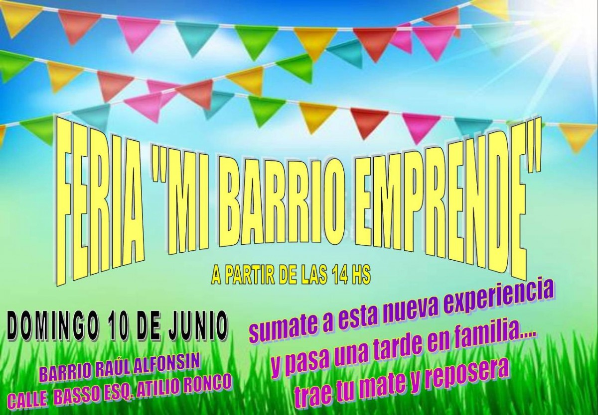 Se viene la primera feria “Mi Barrio Emprende”