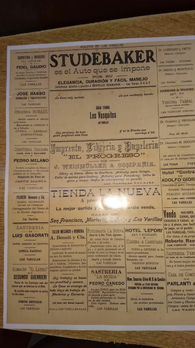 Se cumplen 100 años de la primera edición impresa en Las Varillas
