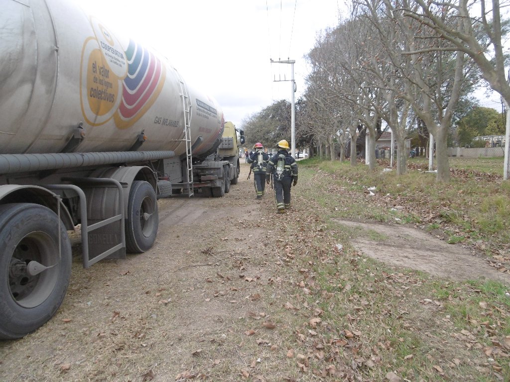 Simulacro de desastre en la planta de gas cooperativo