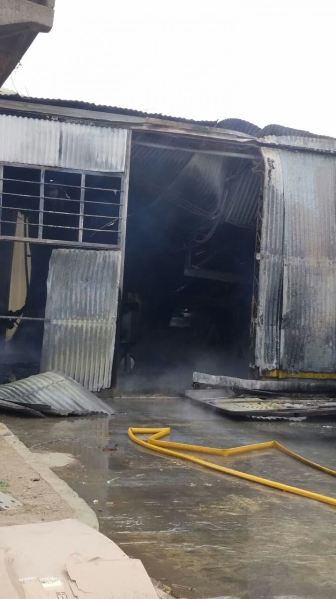 Bomberos  sofocaron rápidamente un  incendio en una sección de Pauny