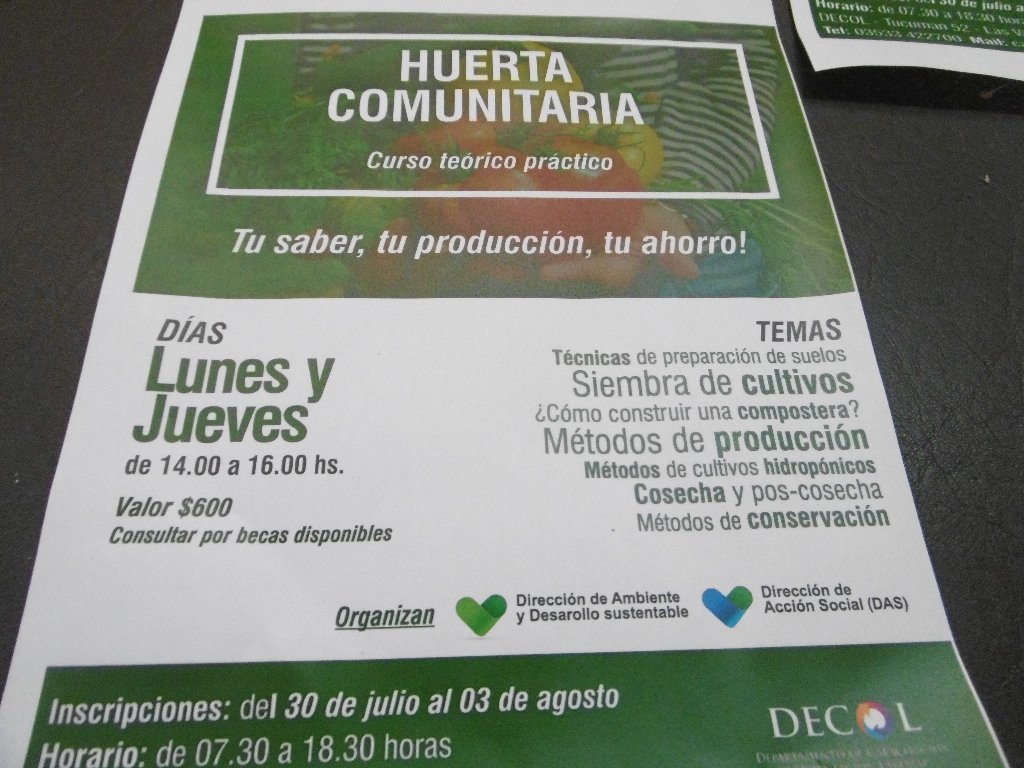 Dictarán una capacitación sobre técnicas de huerta