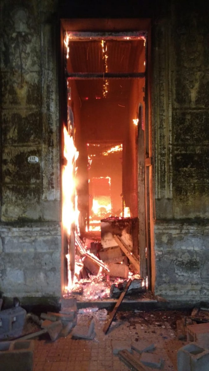 Ardió una casa en Laspiur. Pérdidas totales