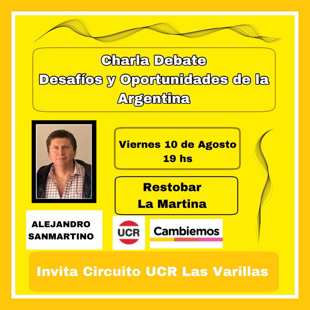 Alejandro Sanmartino en Las Varillas