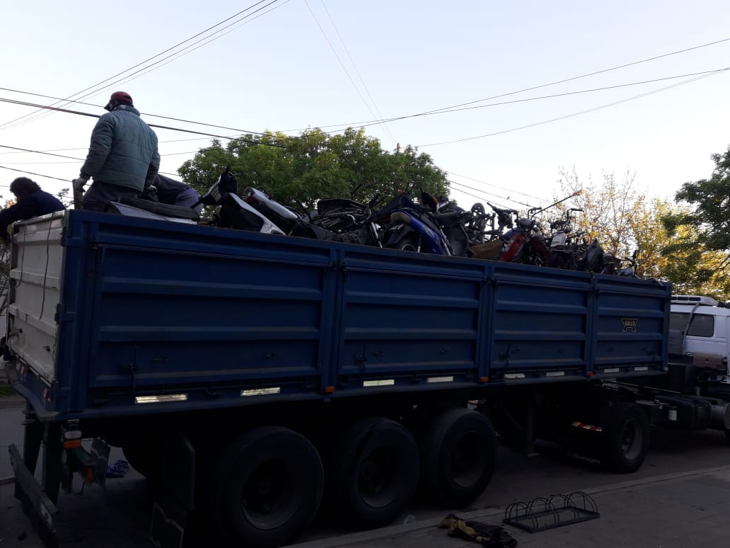 Trasladaron a Bower 70 motos secuestradas en distintos procedimientos