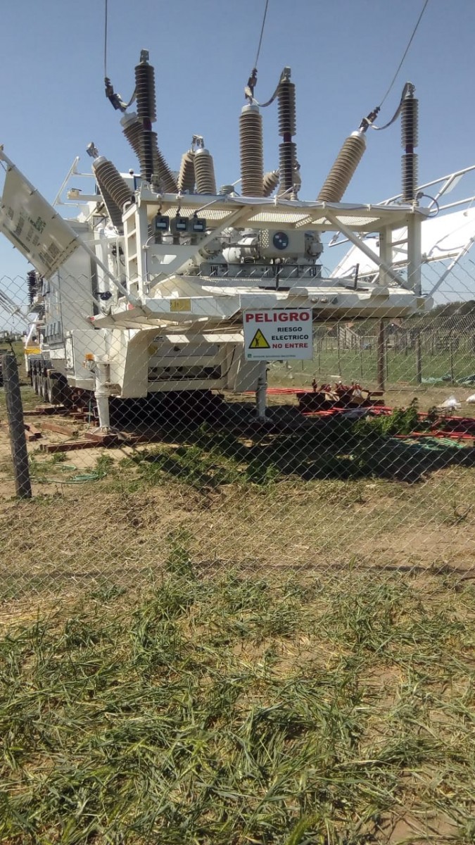 El próximo fin  de semana podrían conectar la estación eléctrica móvil con la Estación de Rebaje de Barrio Juan XXIII