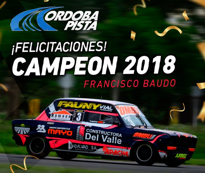 Francisco Baudo, primer campeón del Córdoba Pista 2018