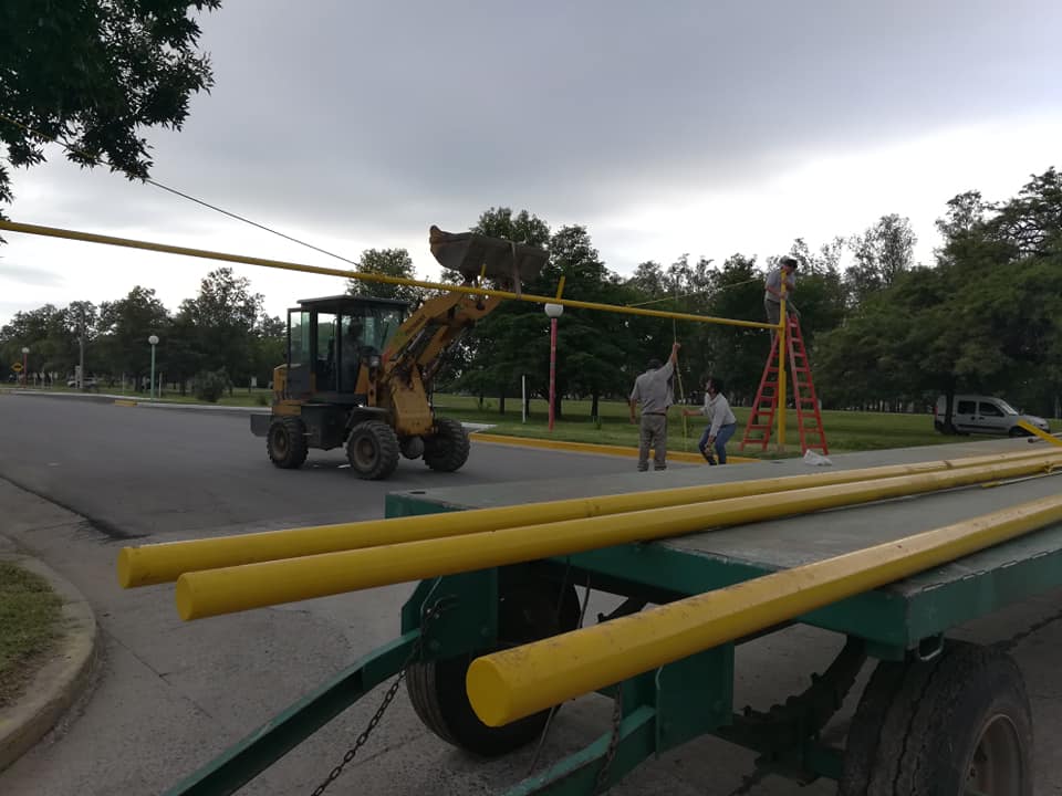 Instalaron arcos limitadores de altura en los bulevares de Alicia