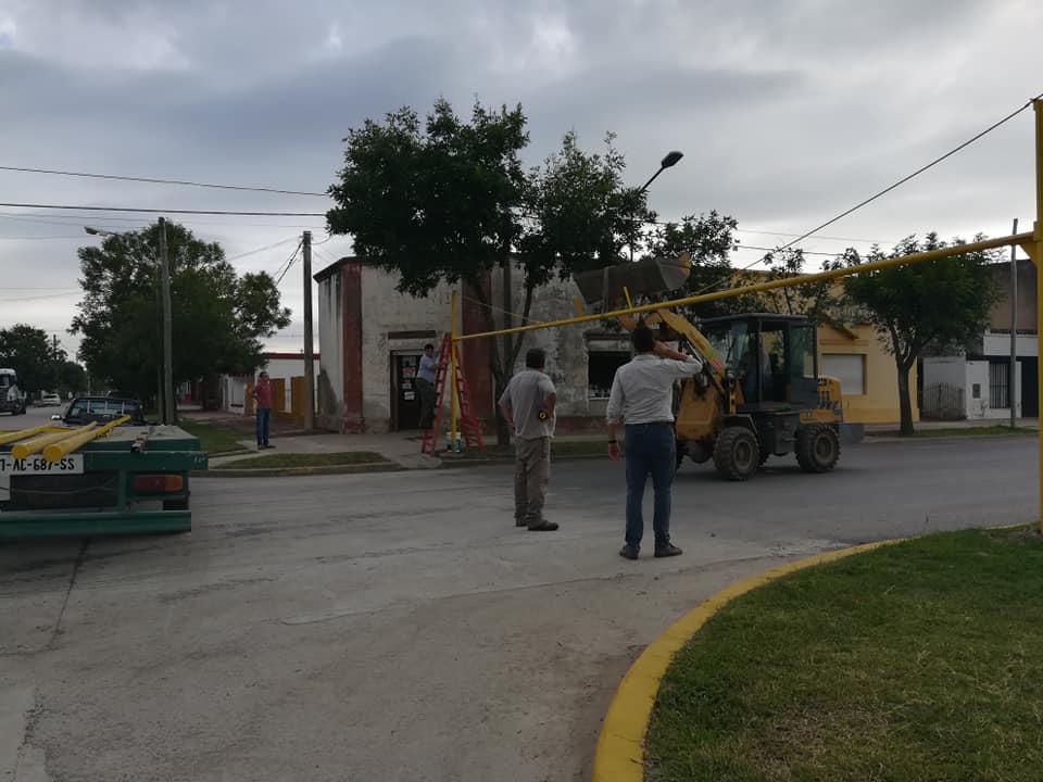 Instalaron arcos limitadores de altura en los bulevares de Alicia