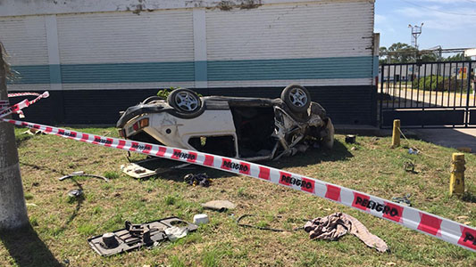 Accidente fatal en Pozo del Molle. Un muerto y cinco heridos, dos de ellos en estado delicado