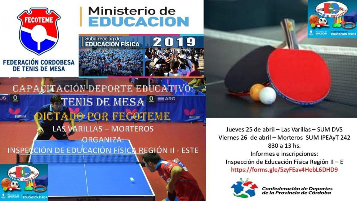 Dictaron capacitación para Tenis de Mesa