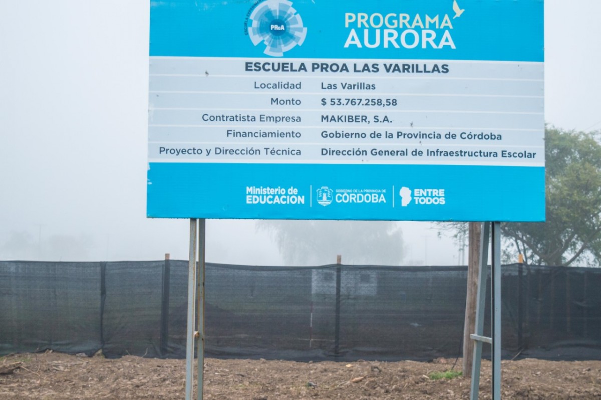 Comenzó la construcción de la Escuela ProA Las Varillas