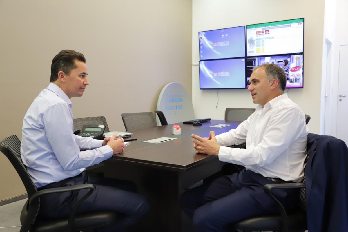 Manuel Calvo recibió al Intendente electo Mauro Daniele