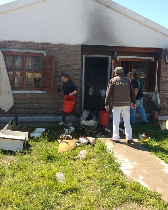 Derivaron a Córdoba al vecino afectado por un incendio en Las Varas