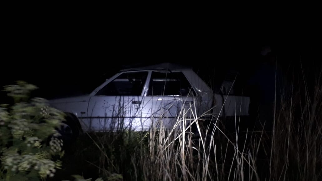 Vuelco en la Ruta 158. Daños materiales