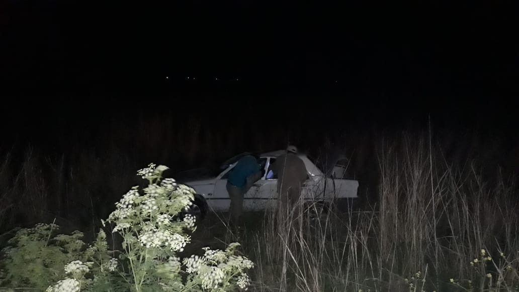 Vuelco en la Ruta 158. Daños materiales