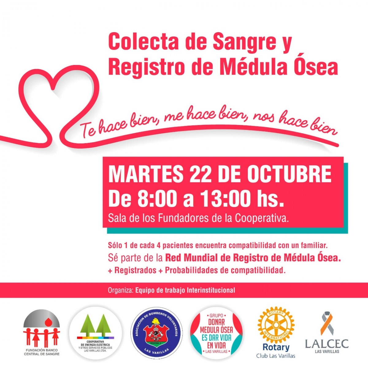 Colecta de sangre  y  registro de Médula Ósea en la Cooperativa