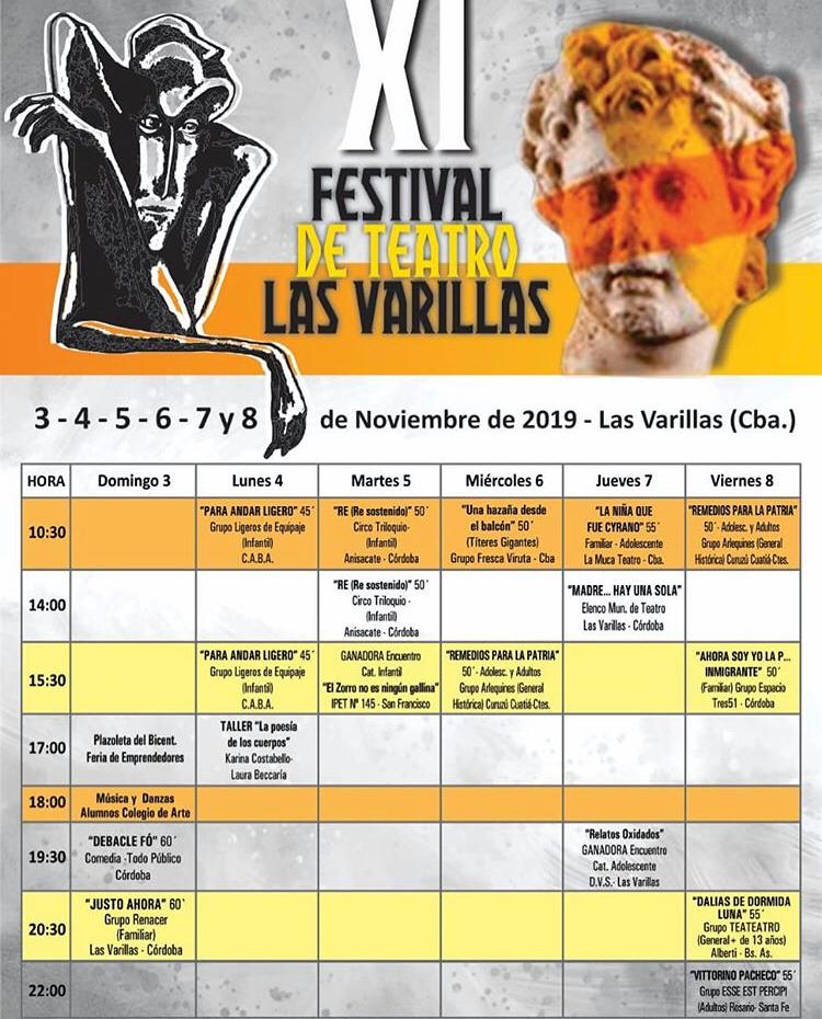 Presentaron la XI edición del Festival de Teatro Las Varillas