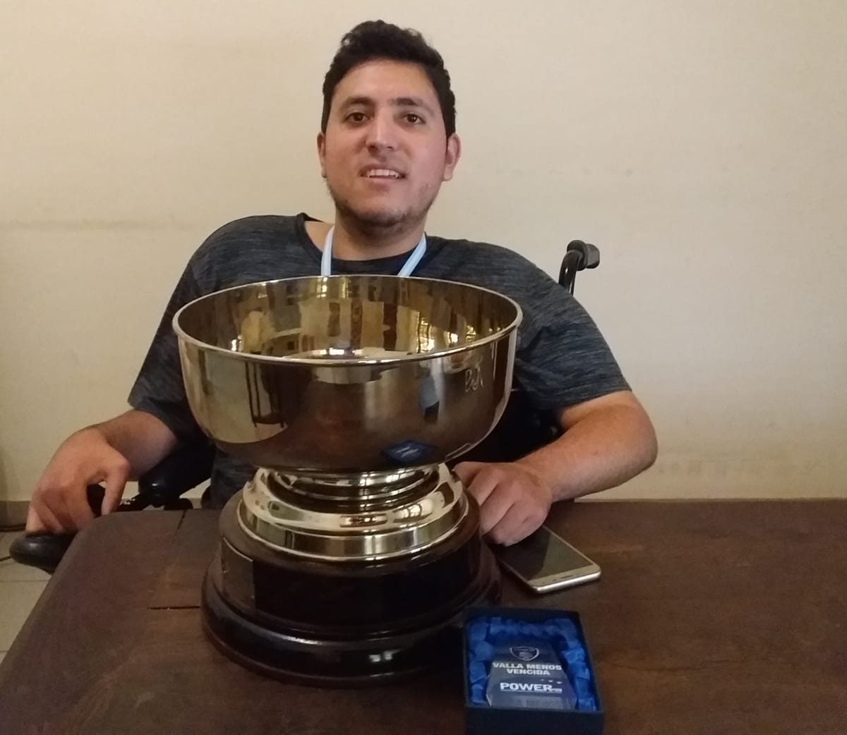 El varillense Mateo Gianessini, destacado protagonista de la selección campeona argentina de Power Chair