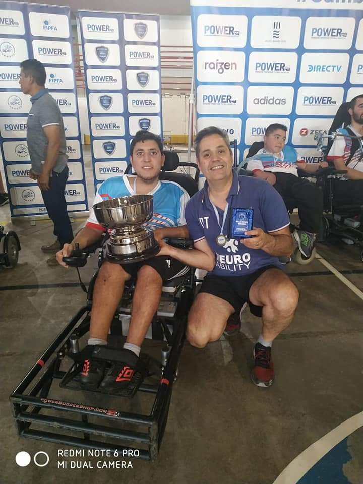 El varillense Mateo Gianessini, destacado protagonista de la selección campeona argentina de Power Chair