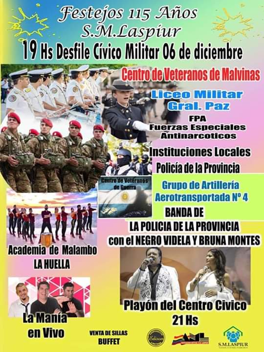 Laspiur festeja  115 años de su fundación