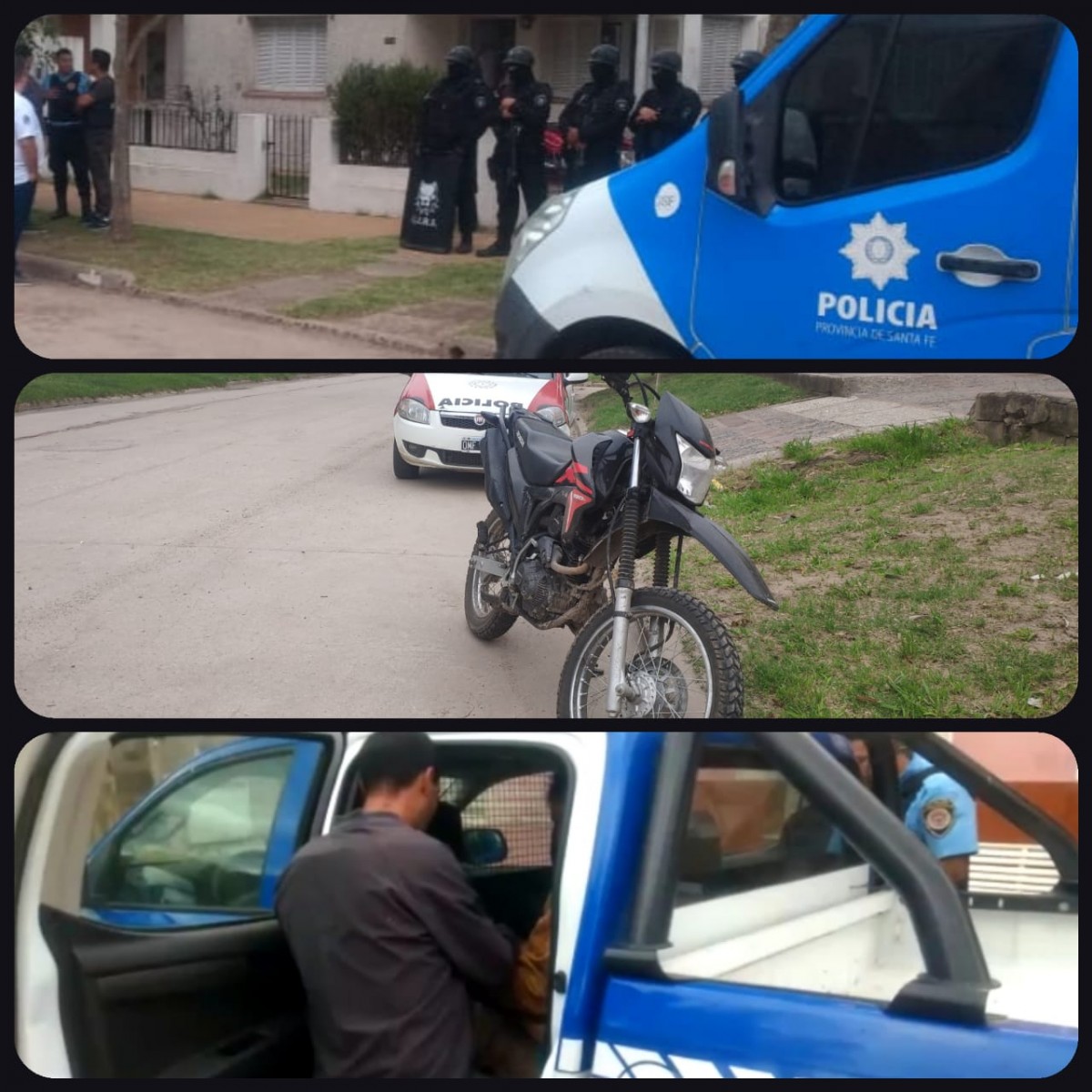 Detuvieron a dos prófugos del  tiroteo de octubre en Las Varillas y secuestraron un  arma, drogas y  una moto