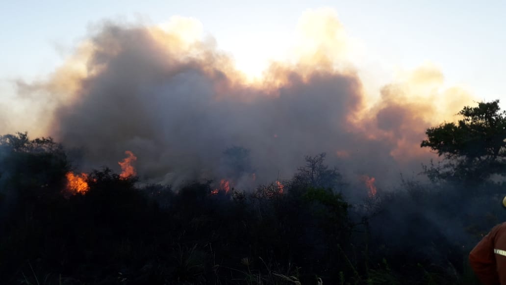 Bomberos de Las Varillas convocados por un incendio de gran magnitud en El Tio