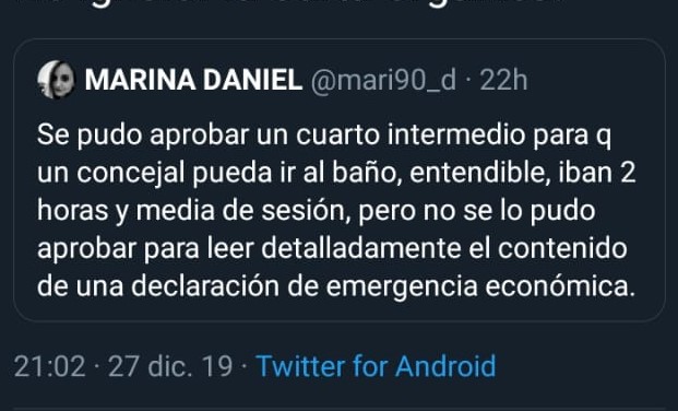Críticas de la oposición a la Emergencia Económica municipal