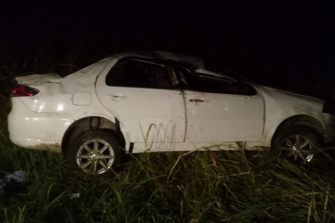 Volcó un auto en la Ruta 158. Una persona herida