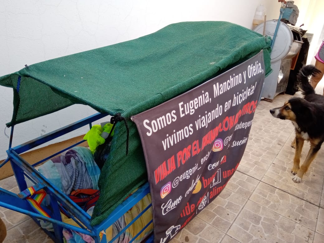 Ciclo-turista pasó por Las Varillas: ” Hasta que me den las gambas”